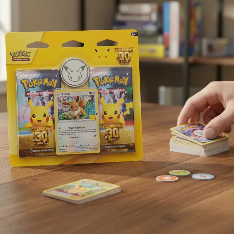 Blister Duplo Com Moeda Celebração 30 Anos Pokémon TCG Português