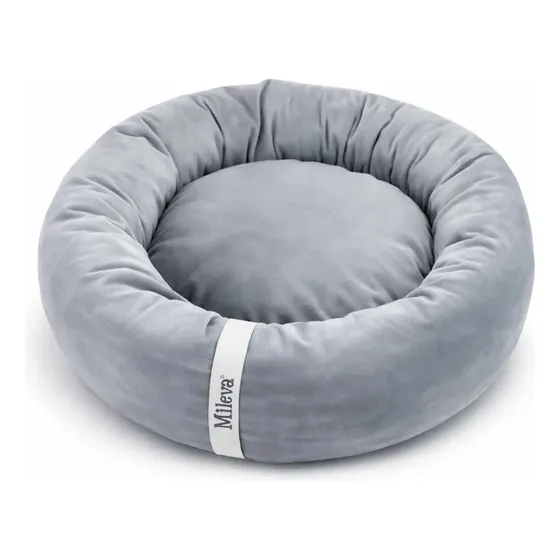 Cama Gato Cachorro Caminha Pet Redonda Ninho Macia 50x50cm Cor Cinza Touch