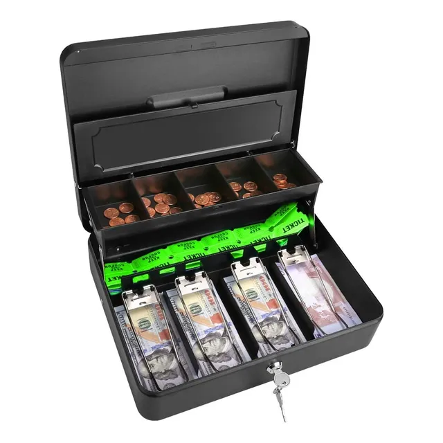 Caja De Efectivo Con Organizador De Dinero