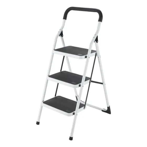 Escalera Surtek Plegable Tipo Taburete Acero 3 Peldaños
