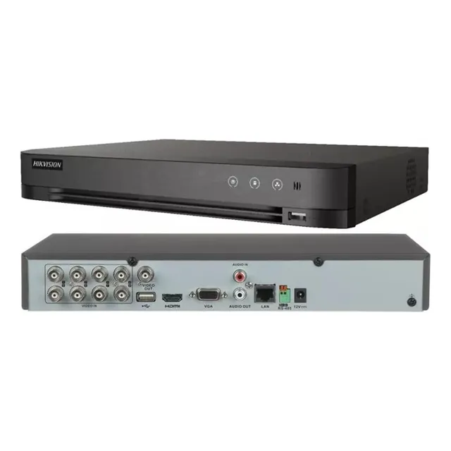 Dvr Hikvision Ds-7208hqhi-m1/s 8 Camaras Acusense 5mp 3k