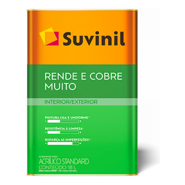 Tinta Rende & Cobre Muito 18l Cores Básicas Suvinil Tinta Rende & Cobre Muito 18l Cores Básicas Suvinil