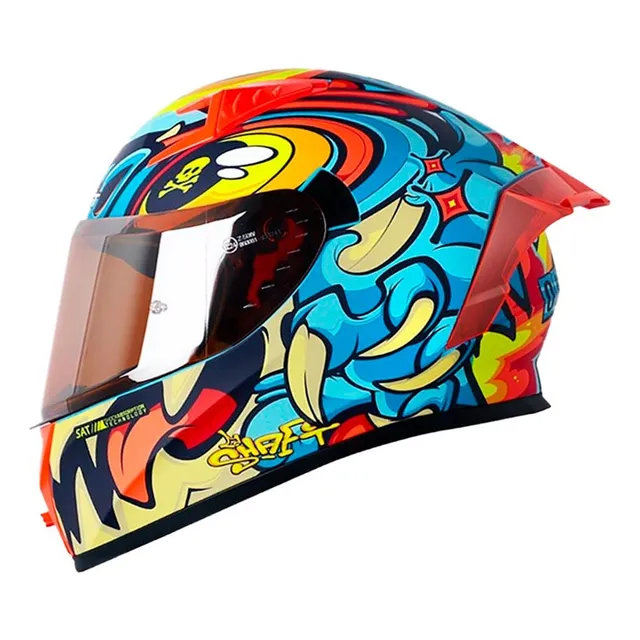 Casco Integral Shaft 526sp Evo Ojibrou Az Cl Az Visor Sm Cl