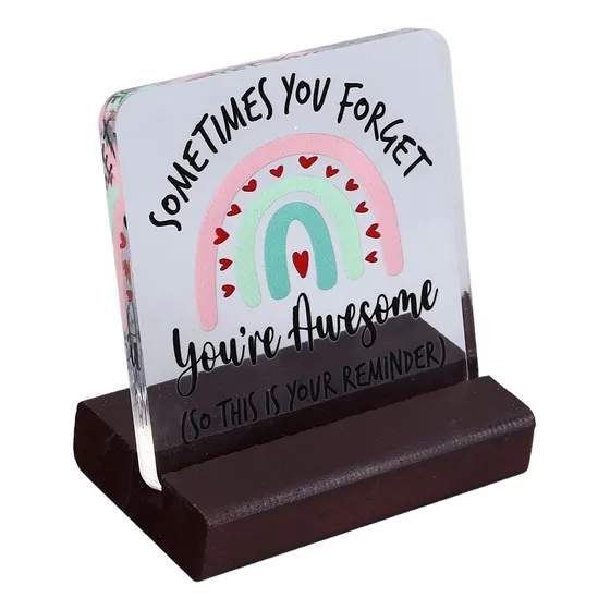 Letrero Decorativo De Mesa Transparente Para Escritorio Con 