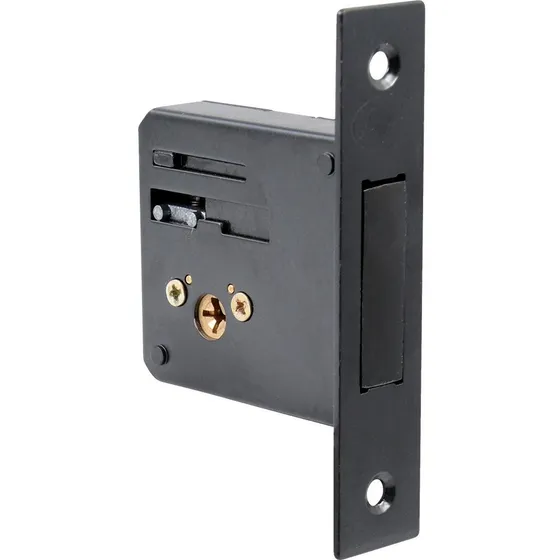 Cerrojo Para Embutir Cuerpo Reforzado Lock® 3 Llaves Tetra Color Negro