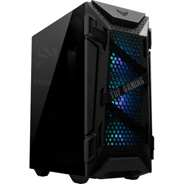 Gabinete Asus Tuf Gaming Gt301 Rgb Cristal Templado Atx Color Negro