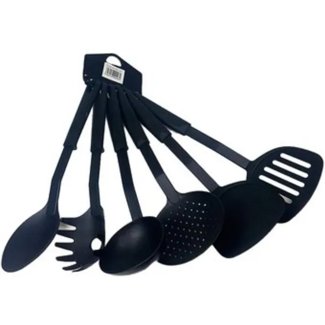 Set Utensilios De Cocina 6 Piezas Plástico Espátula Cucharon