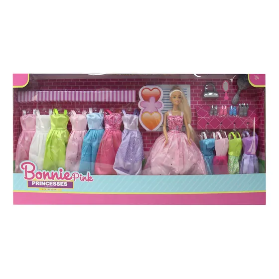 Muñeca Bonnie Pink Con Vestidor Y Accesorios