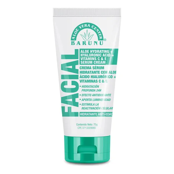 Crema Sérum Con Aloe Y Acido Hialuronico Vitamina C Y D