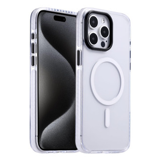 Funda Para Phone 15 Pro Max 6.7 PuLG Transparente Blanco Funda Para Phone 15 Pro Max 6.7 PuLG Transparente Blanco