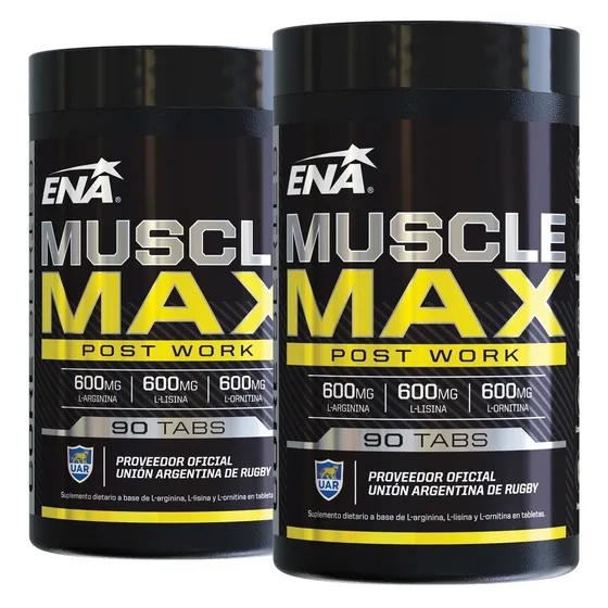 2x1 Muscle Max 90 Tabletas Ena Arginina + Ornitina + Lisina
