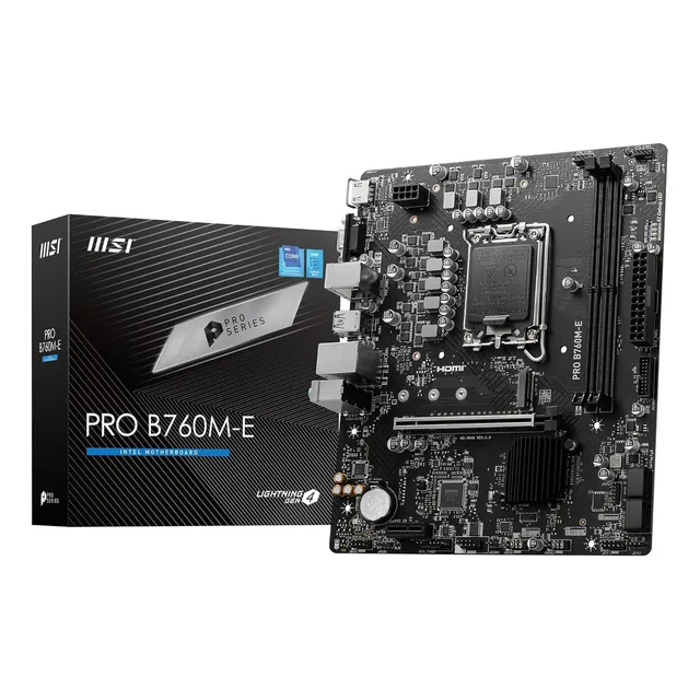 Mother Msi Pro B760m-e Ddr5 1700 (12va/13va/14va Gen) (5154) Color Negro