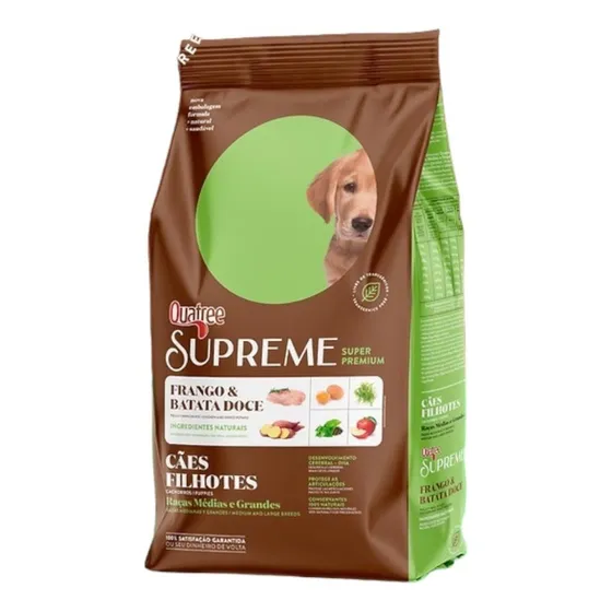 Alimento Quatree Super Premium Supreme Para Cão Filhote De Raça Média E Grande Sabor Frango E Batata Doce Em Saco De 10.1kg