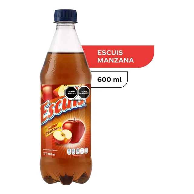 Refresco Original Escuis Manzana 600ml 12 Pzs