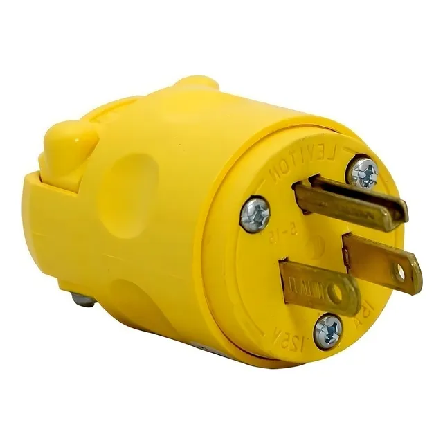 515pv Leviton Clavija 2p+3h 125vac Nema 5-15p Amarilla 15amp Color Amarillo