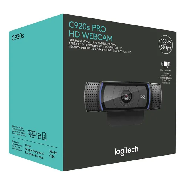 Webcam C920s Hd Pro 1080p Con Micrófono Logitech - Negro