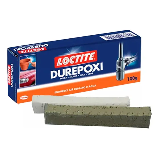 Durepóxi Adesivo Epóxi Massa Loctite 100g Henkel Cor Cinza