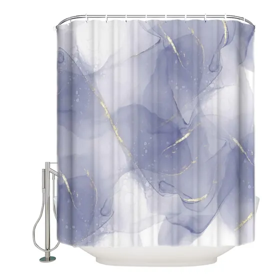 Homecollect Juego Cortina Ducha Diseño Marmol Morado Tela 54