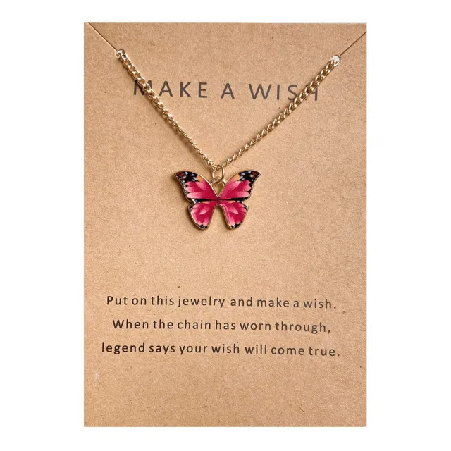 Collares Mariposa Fucsia Rosado Morado Violeta Celeste