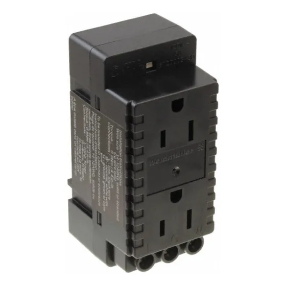 6720005430 Tomacorriente Duplex Riel Din 120vac Weidmuller