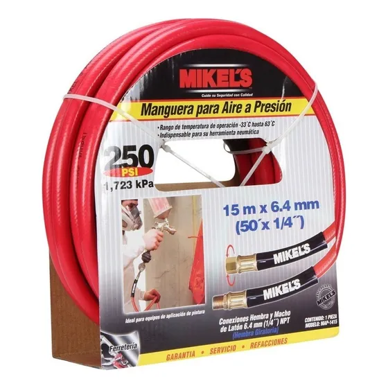 Manguera Pvc 15 M Para Aire A Presion Ntp 1/4 Conexion 1/4
