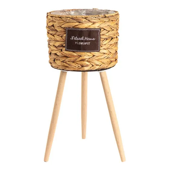 Porta Macetas Deco Estilo Boho Fabricado Mimbre - Grande