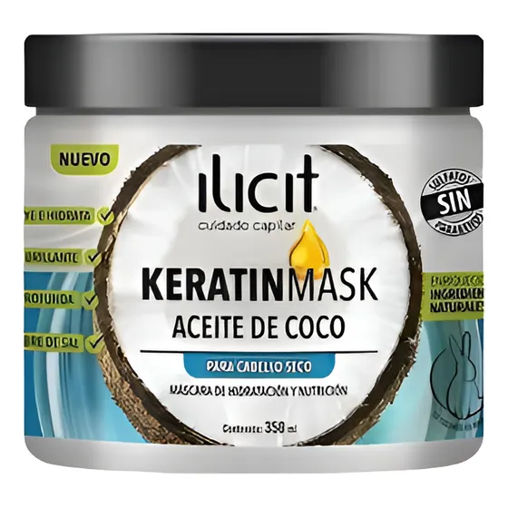 Keratinmask Aceite De Coco 350 Ml - Ilicit