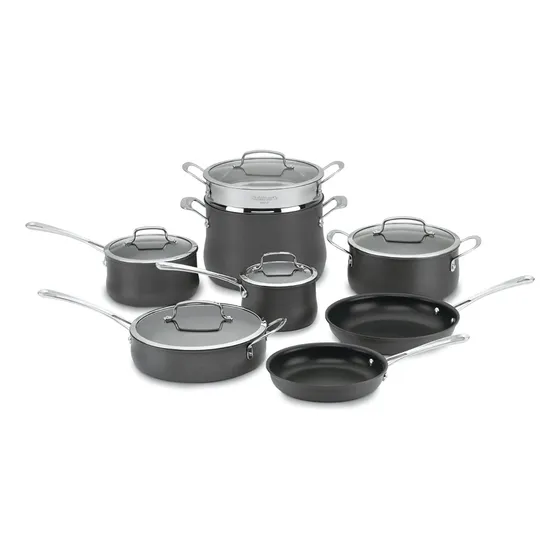 Juego De Ollas Acero Inox. 13pieza Anodizado Negro Cuisinart