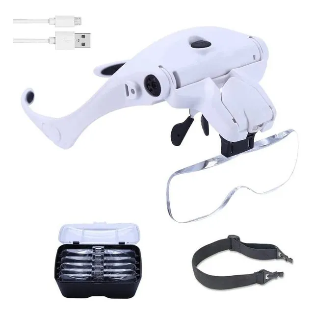 Lupa De Cabeza Led Recargable Luz De Lupa De Relojero Joyero