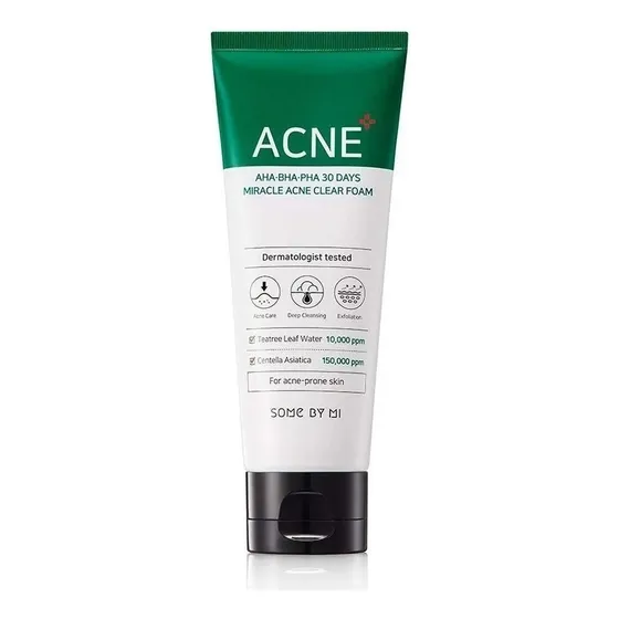 Some By Mi Miracle Acne Foam Espuma Limpiador Facial 100 Ml Tipo De Piel Acne