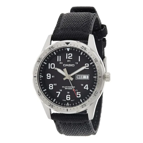 Reloj Casio Mtp-s120l-1avcf Con Energía Solar, 100 M, Resist