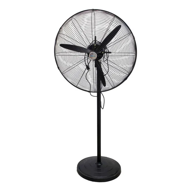 Ventilador Pedestal Industrial 26 Aspas Metal 3 Vel Benelux Estructura Negro Aspas Negro Diámetro 26 Frecuencia 60 Hz
