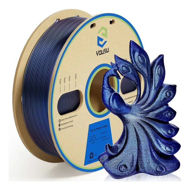 Filamento Para Impresora 3d Yousu, 1,75 Mm, Pla, Que Brilla
