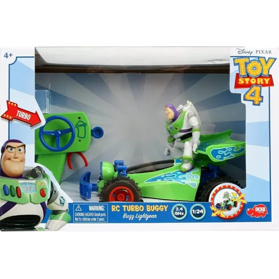 Jada 1:24 Disney Rc Buggy Figura Buzz Lightyear Toy Story 4 Color Verde