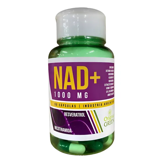 Nad 1000mg + Nicotinamida Resveratrol Green 60cap Sabor Sin sabor