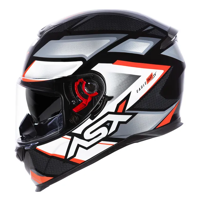 Capacete Asx Eagle Sv Fast Vermelho C/ Óculos Solar Leve