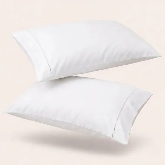 Pack de 2 Fundas de Almohada Casa Nerola de Algodón, 50x90 cm, Blancas