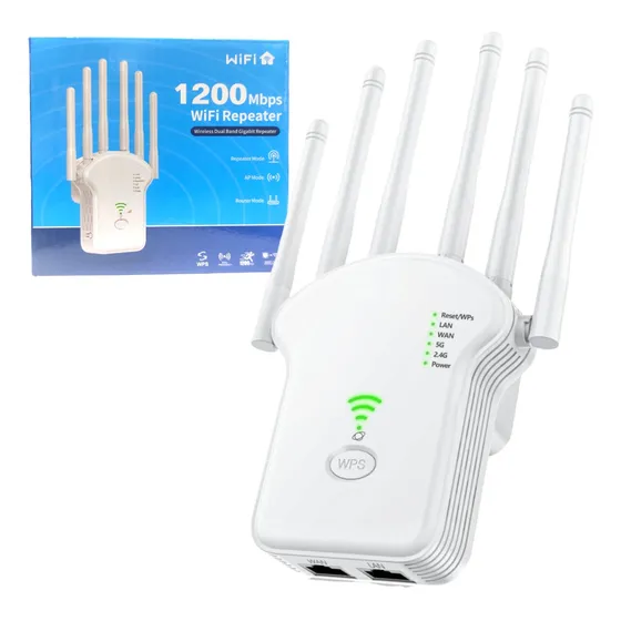 Repetidor 5g Extensor De Señal Wifi 1200mb Dual Band Gigabit