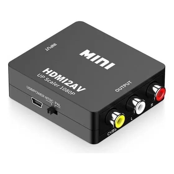 Adaptador Convertidor Hdmi A Rca Tv Laptop Pc Video Hd 1080p