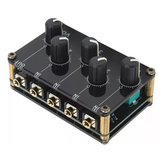 Mezclador De Audio Pasivo Mini Compacto 4 Entradas, 1 Salida Mezclador De Audio Pasivo Mini Compacto 4 Entradas, 1 Salida