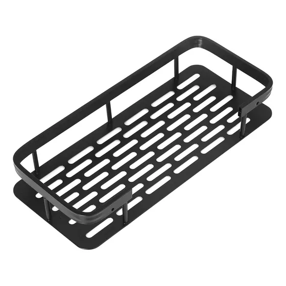 Repisa Estante Organizador De Metal Negro Baño Cocina 