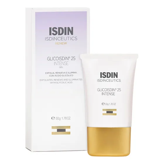 Gel facial Glicoisdin 25 con efecto exfoliante intenso con ácido glicólico, 50 g, Isdin