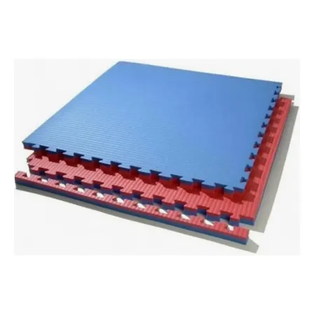 1 Piso De Goma Eva 100x100x2.5 Cm Plancha Antideslizante Azul-rojo