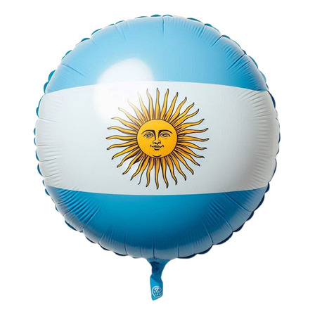 Globo De Argentina Bandera Metalizado Redondo De 45cm Globo De Argentina Bandera Metalizado Redondo De 45cm