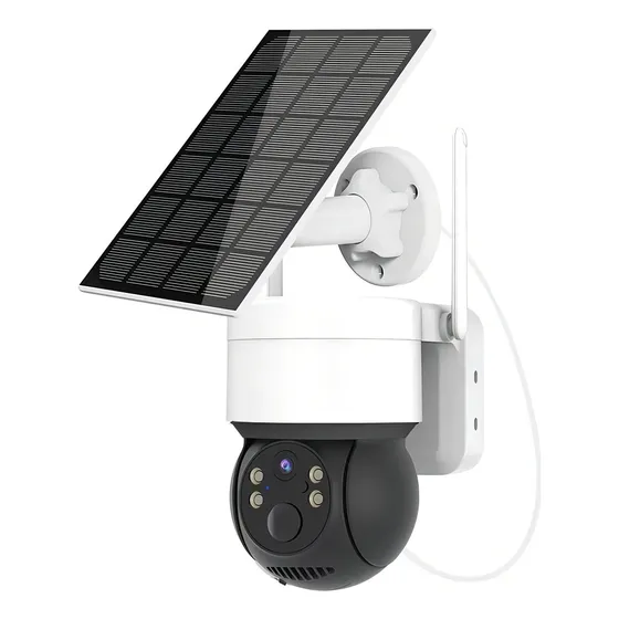 Câmera de segurança Smart Camera Speed Dome Solar Energia Solar com resolução 3MP - branco/preto