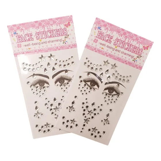 Brillos Adhesivos Pack X 2 - Rostro - Stickers Strass