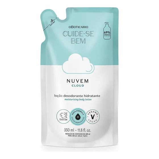 Loción corporal de recarga Boticário Take Good Care Cloud, 350 ml, Care Well Cloud