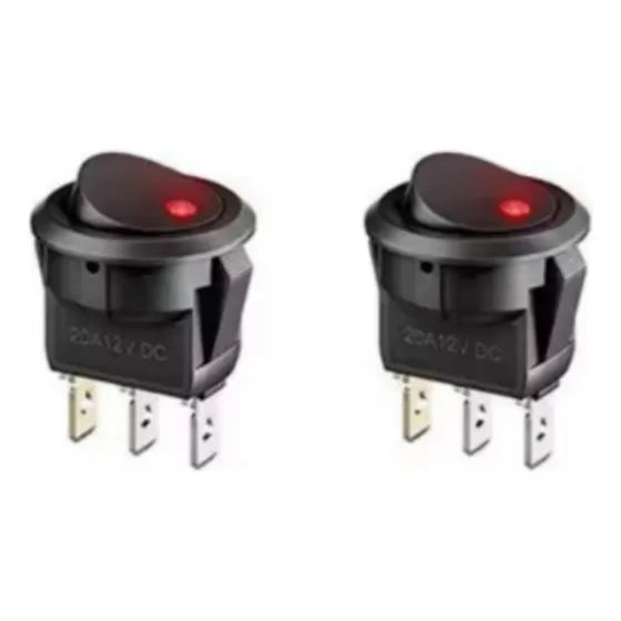 2 Pzs Interruptor Switch Botón Pulsador  Luz Indicador Punto