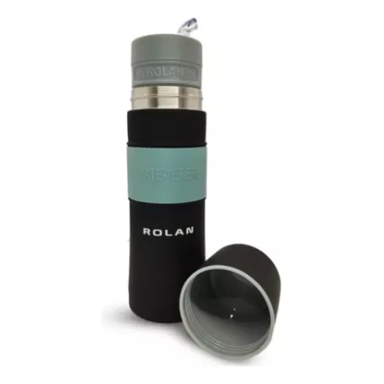 Termo Mate Listo Autocebante Acero Inoxidable 750ml Rolan Negro