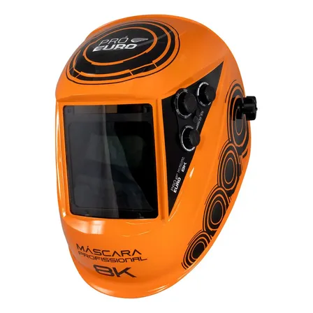 Máscara De Solda Automática 8k Pró Euro Tripla Regulagem Laranja Liso